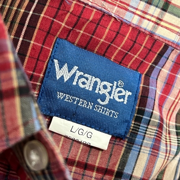 Wrangler Western Pearl Snap Cowboy Rancher Western Vintage Shirt Long Sleeve - Picture 5 of 5
